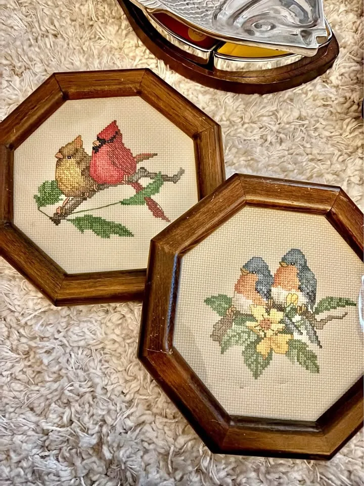 Vintage Bird Framed Embroideries thumbnail