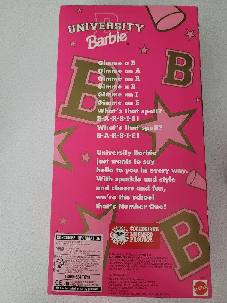 Northwestern Cheerleader Barbie Doll Mattel Special Edition image indicator(2)