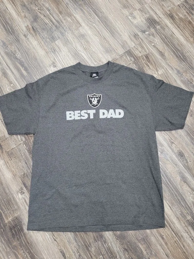 NFL Team Apparel Shirt Men's XL Gray Raider 1 Dad Men. Exc. Cond thumbnail