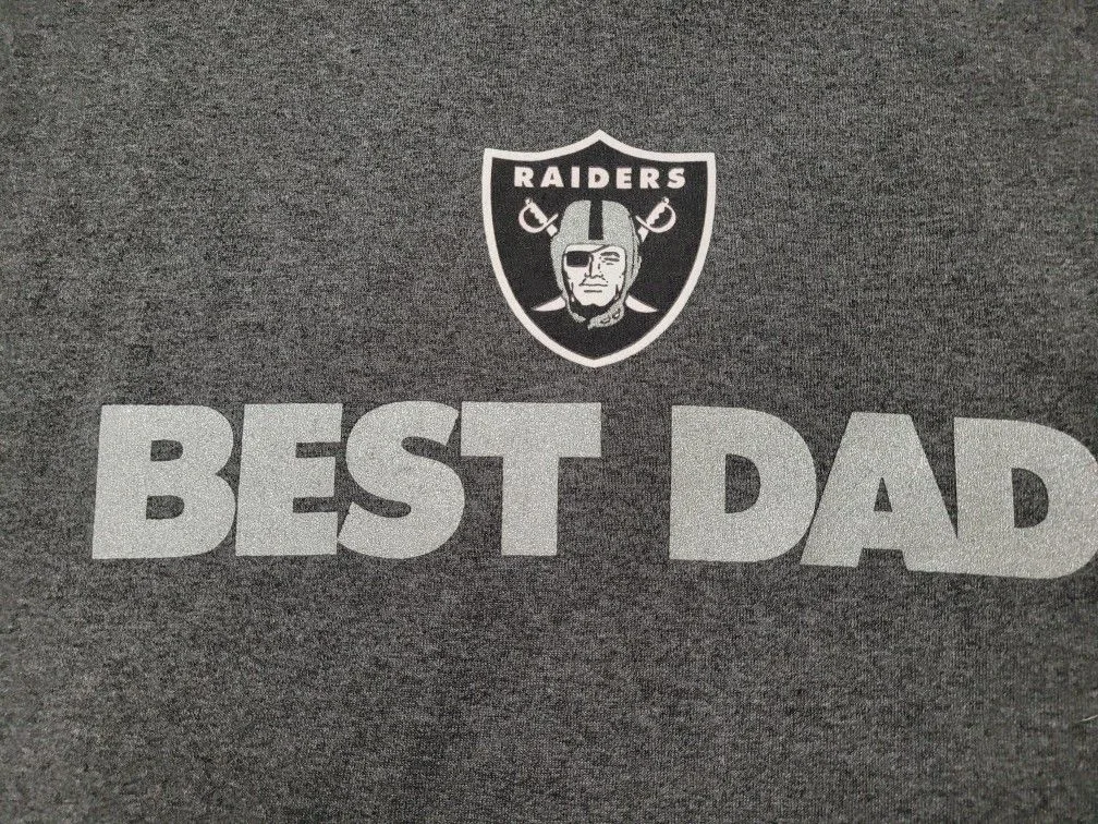 NFL Team Apparel Shirt Men's XL Gray Raider 1 Dad Men. Exc. Cond image indicator(2)