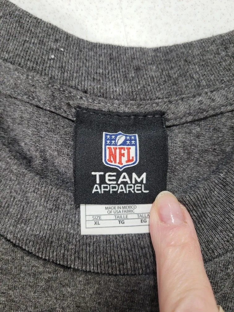 NFL Team Apparel Shirt Men's XL Gray Raider 1 Dad Men. Exc. Cond image indicator(4)