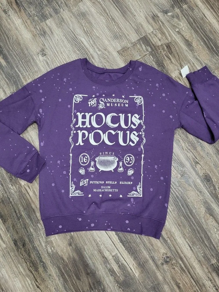 New Disney Hocus Pocus Halloween Sweatshirt XS & S thumbnail