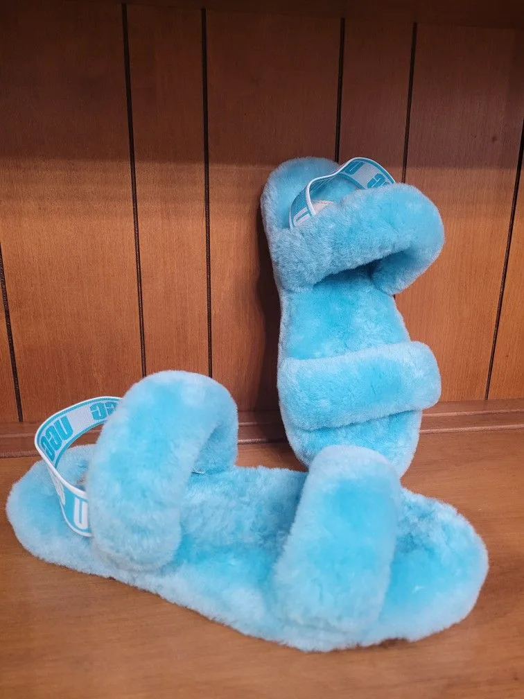 UGG Women's Oasis Blue Slide Slipper Sandals sz 5. New w/out tag thumbnail