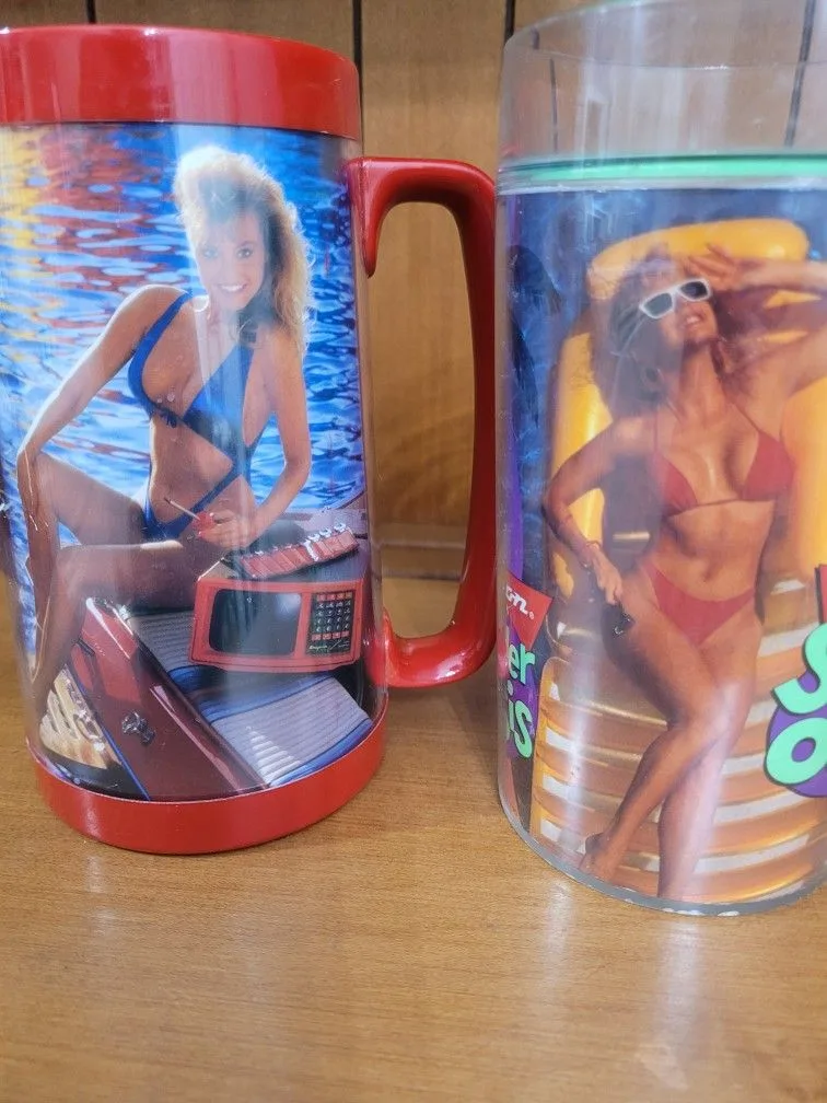 Lot of 2 SNAP-ON TOOLS Vintage Thermo-Serv Tool Girl Mug image indicator(4)