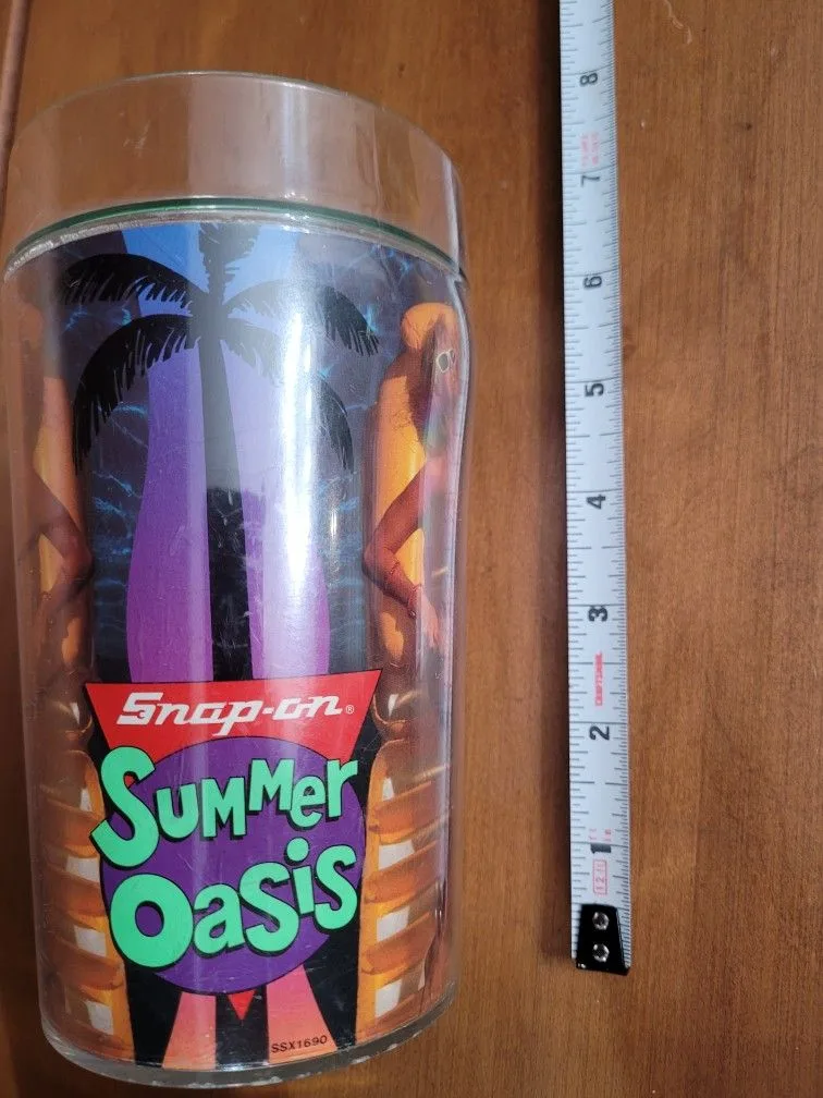 Lot of 2 SNAP-ON TOOLS Vintage Thermo-Serv Tool Girl Mug image indicator(7)