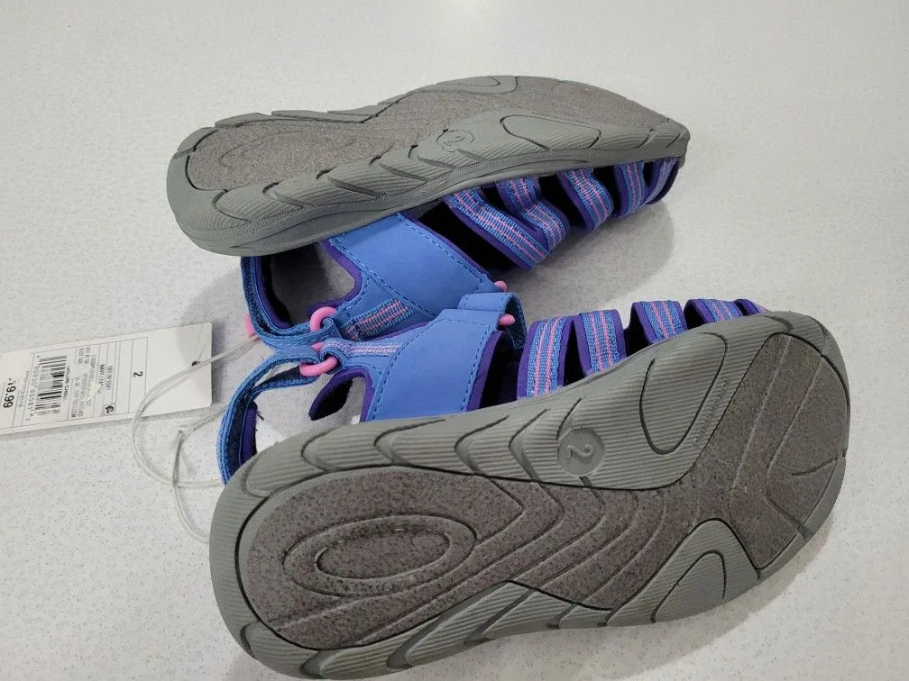 New Cat & Jack Fisherman Camp Shoes Hiking Sandals Purple Blue G image indicator(3)