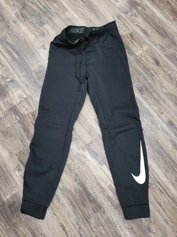 Nike swoosh black training therma fit Jogger Pants. Men's Sz S. thumbnail