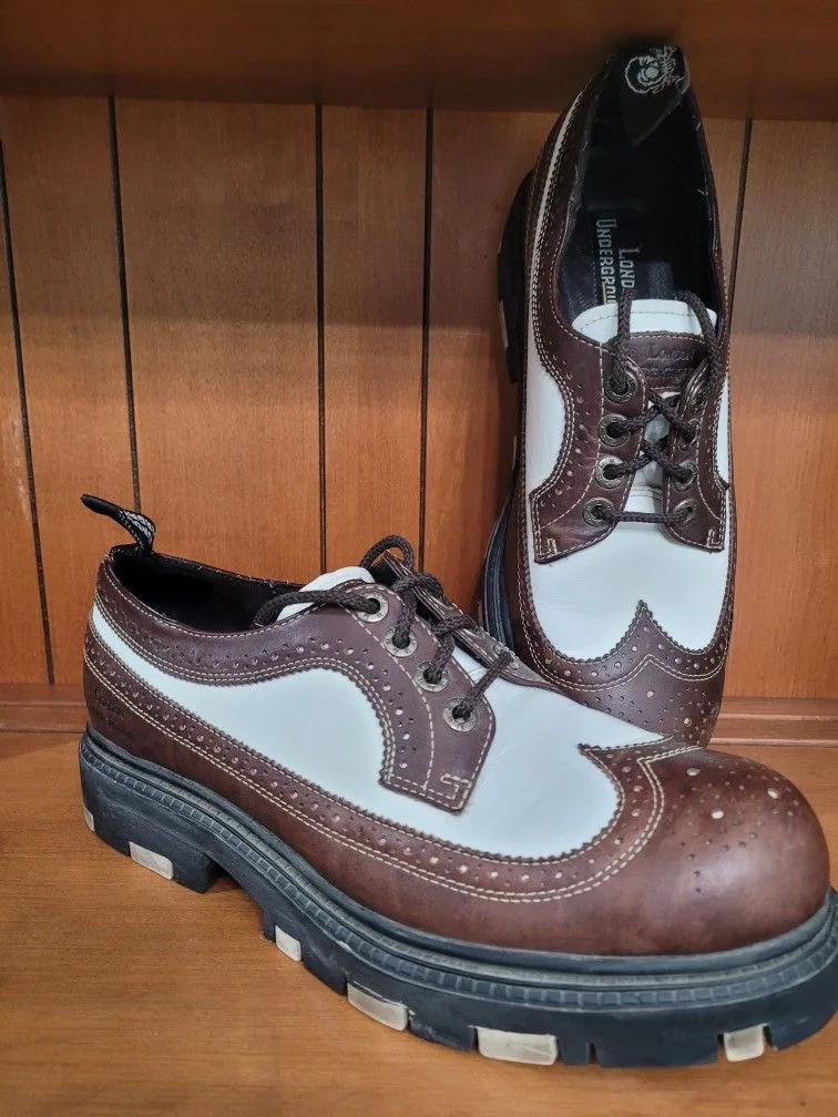 Vintage Y2K London Underground brown oxford US 12 thumbnail