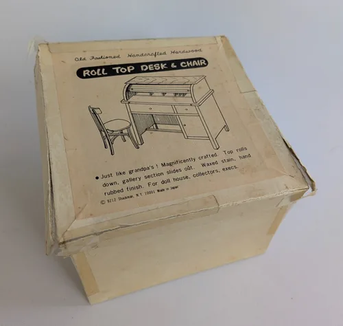 Shackman Roll Top Desk & Chair Miniature Dollhouse 1:12 image indicator(5)