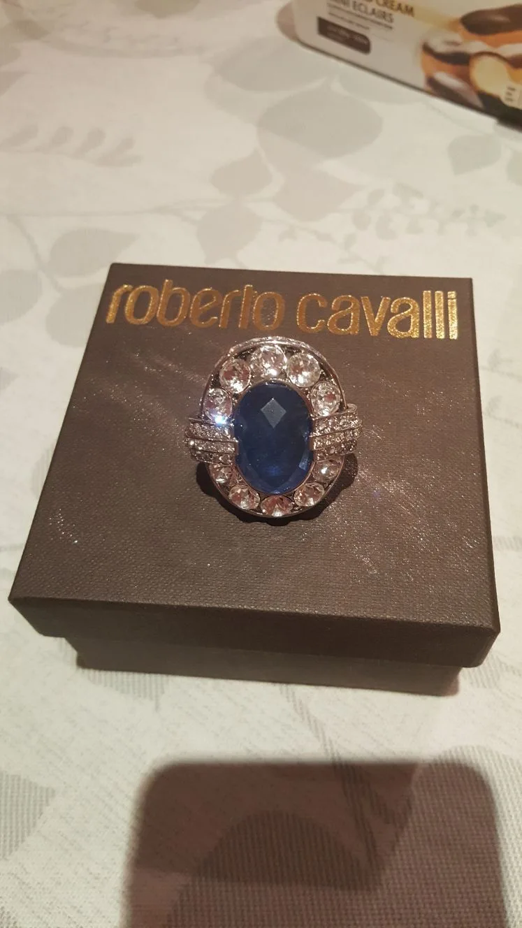 Roberto Caballi ring with a blue stone
