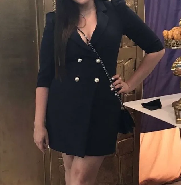 Navy blazer dress