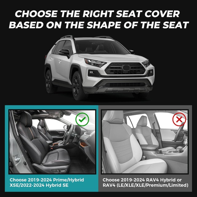 NEW Seat Covers Toyota RAV4 Prime SE Hybrid XSE Faux Leather - photo 3