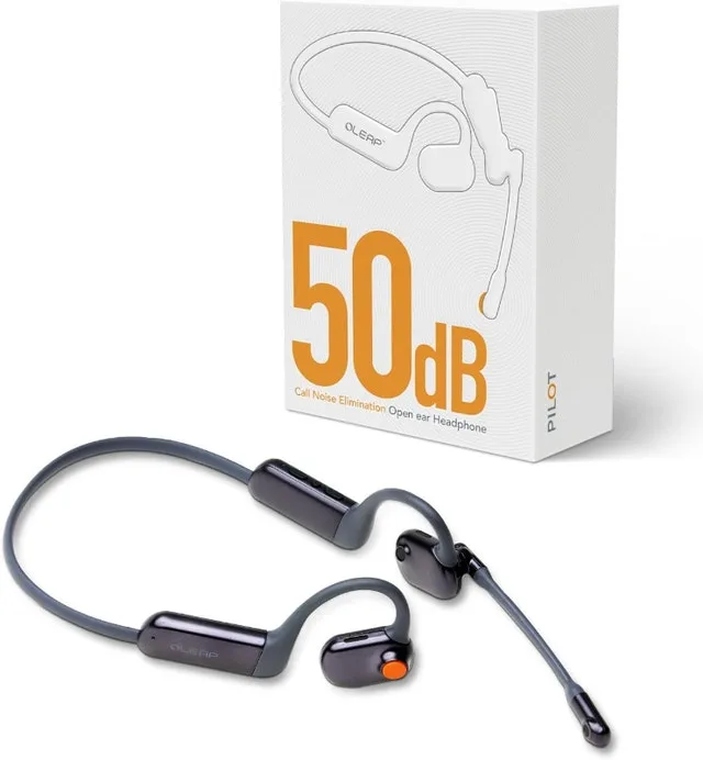 NEW Wireless Open Ear Headphones Boom Mic 50dB