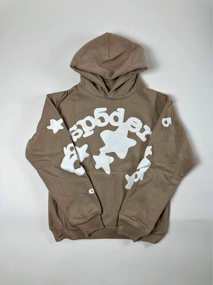 *AUTHENTIC* Sp5der Beluga Hoodie Sand USED