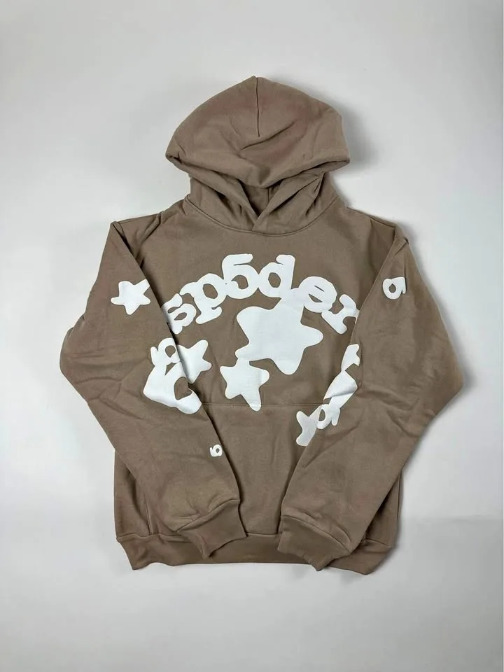 *AUTHENTIC* Sp5der Beluga Hoodie Sand USED