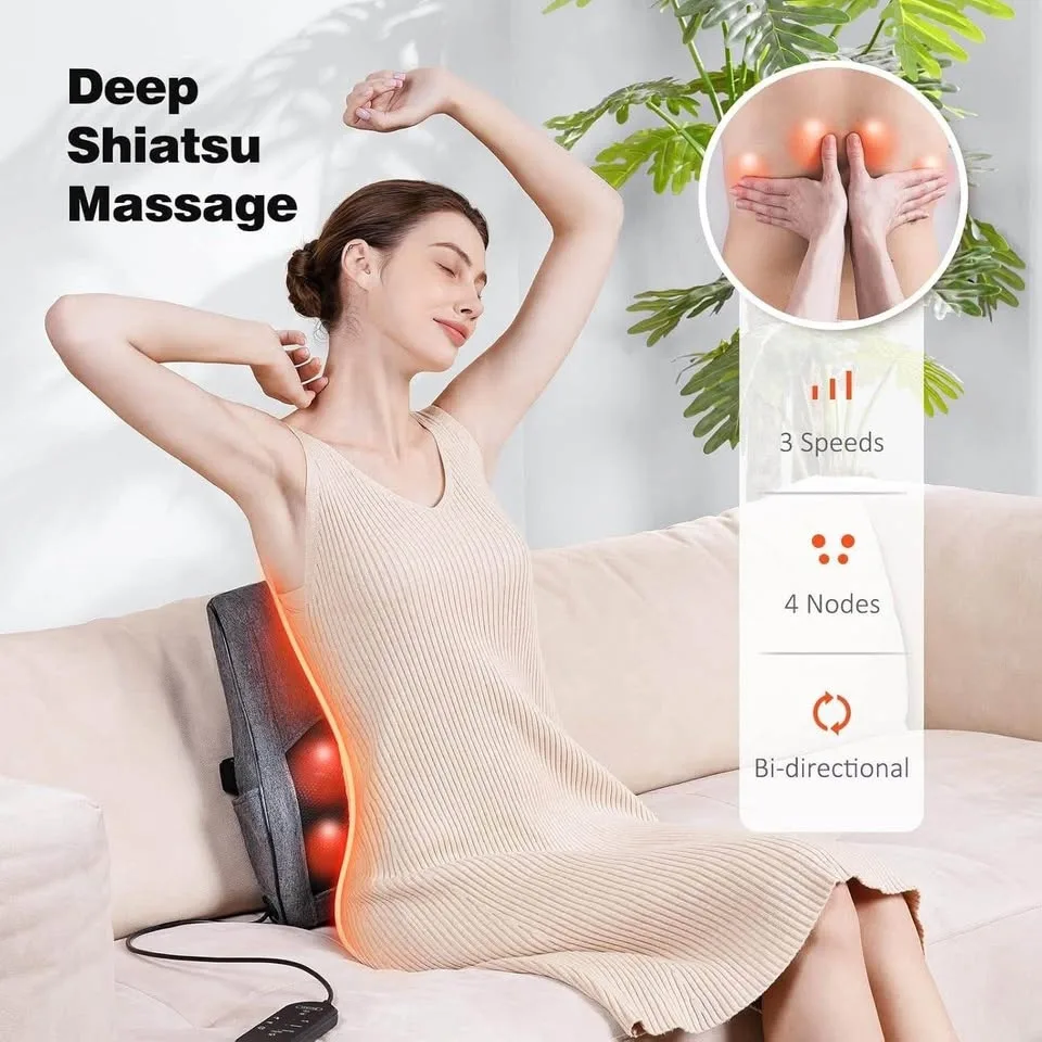 Shiatsu massage cushion with heat image indicator(5)