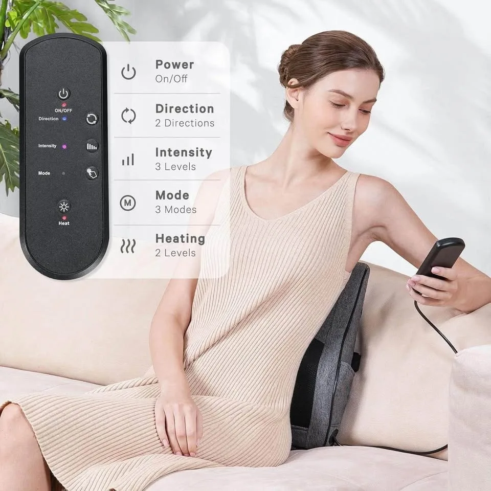 Shiatsu massage cushion with heat image indicator(6)