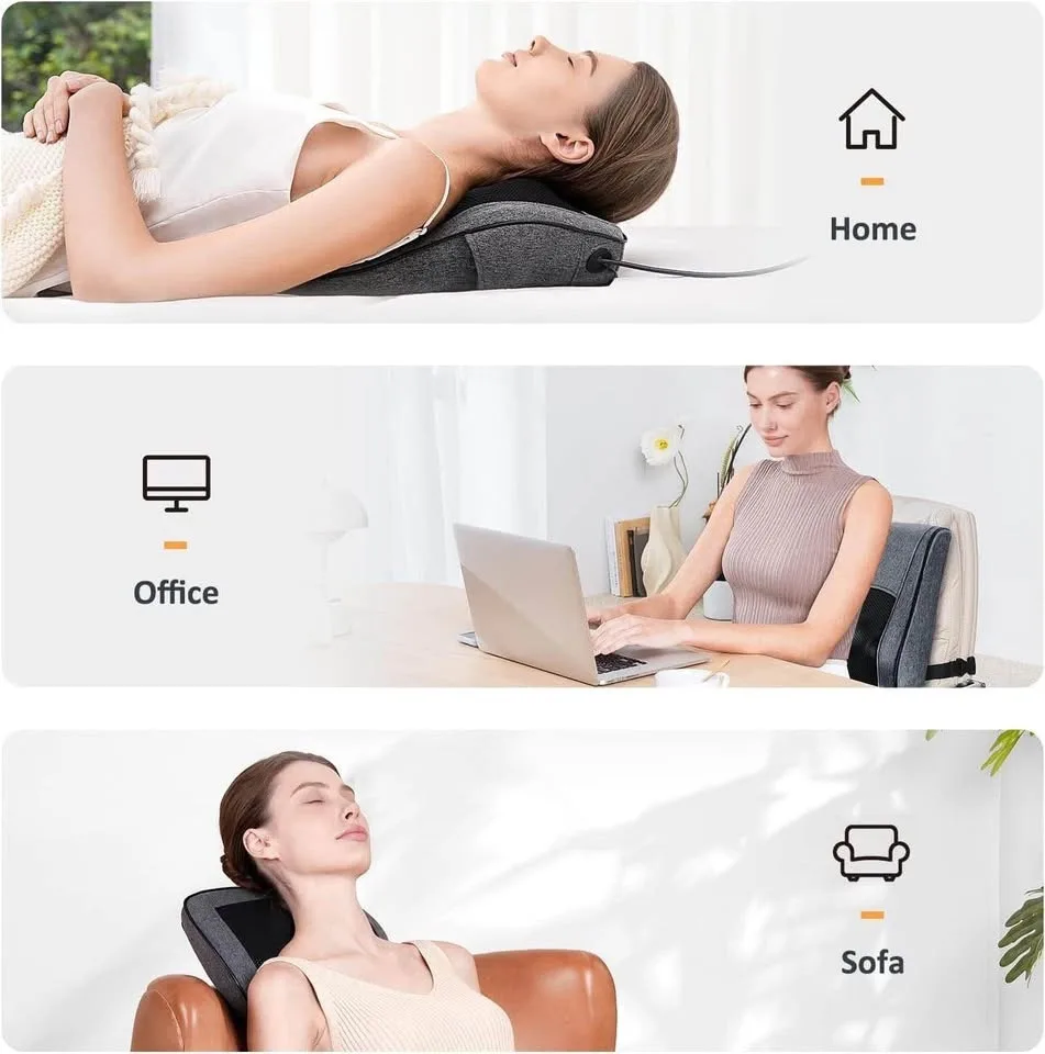 Shiatsu massage cushion with heat image indicator(9)