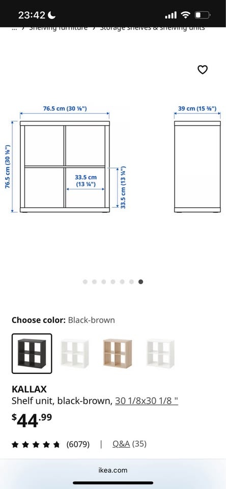IKEA - Kallax shelf unit black brown - photo 4