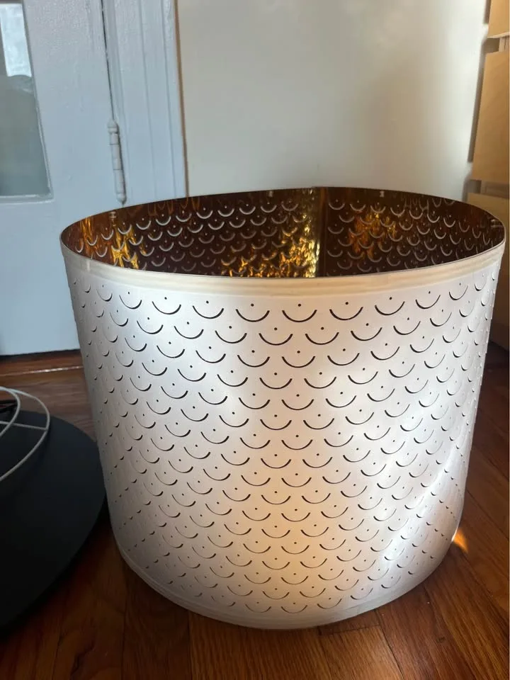 Floor lamp IKEA SKAFTET + Lamp shade white NYMO image indicator(2)