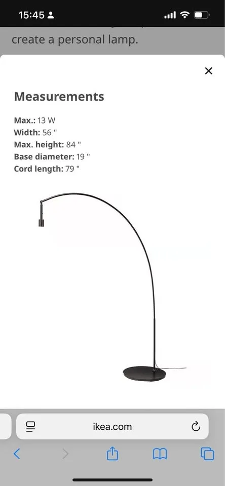 Floor lamp IKEA SKAFTET + Lamp shade white NYMO image indicator(6)