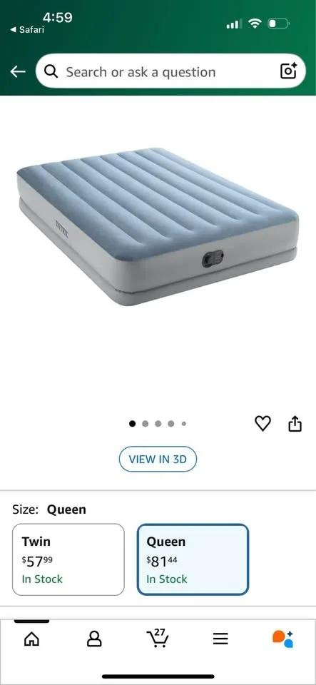 New Intex Air Mattress Queen Size Dura Beam Plus image indicator(2)