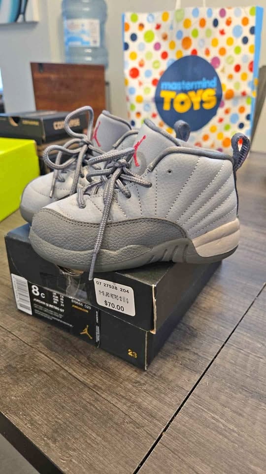 kids Jordan 12 Retro GT in wolf grey size 8c