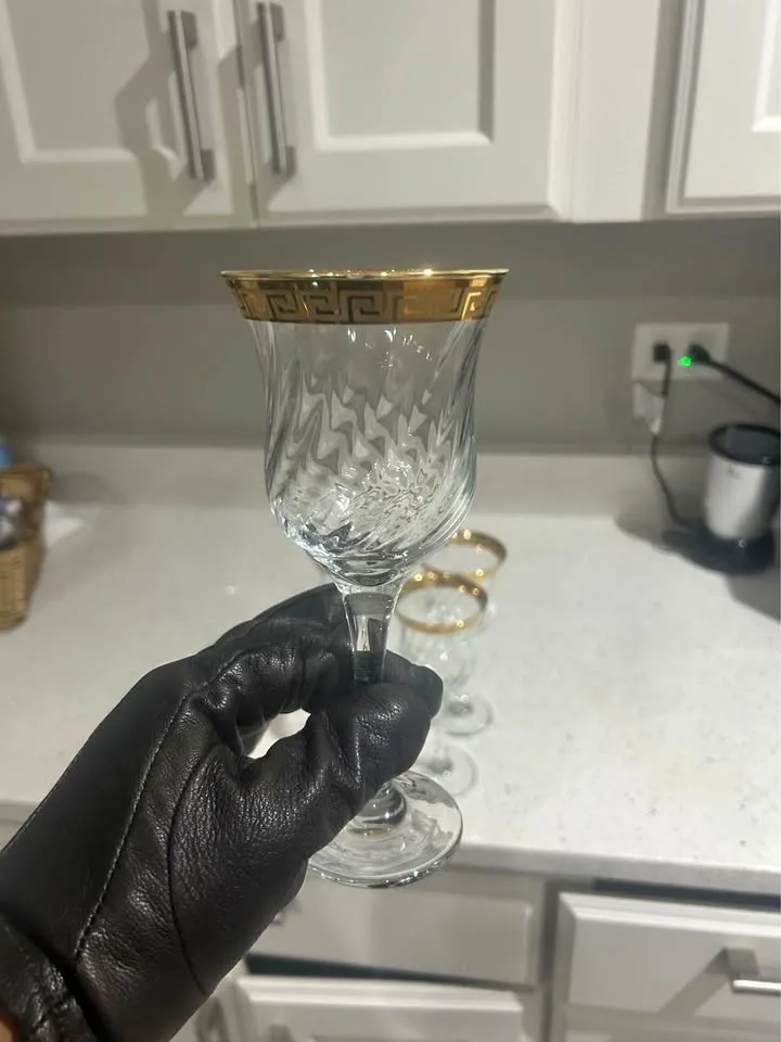Vintage Italian Crystal Wine Glass (Set of 4)