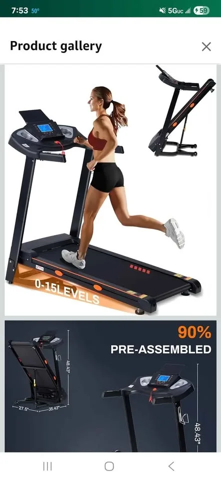 ECHANFIT Treadmill Foldable 15% Auto Incline image indicator(4)