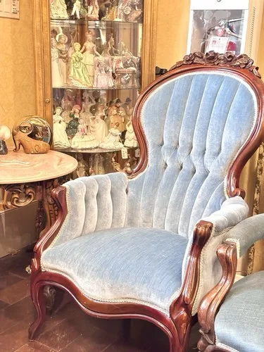 Vintage French Rococo Revival Accent Chairs (Pair) image indicator(2)