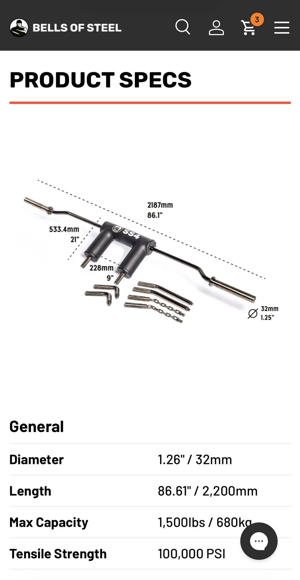 Bells Of Steel Safety Squat Bar SSB image indicator(8)