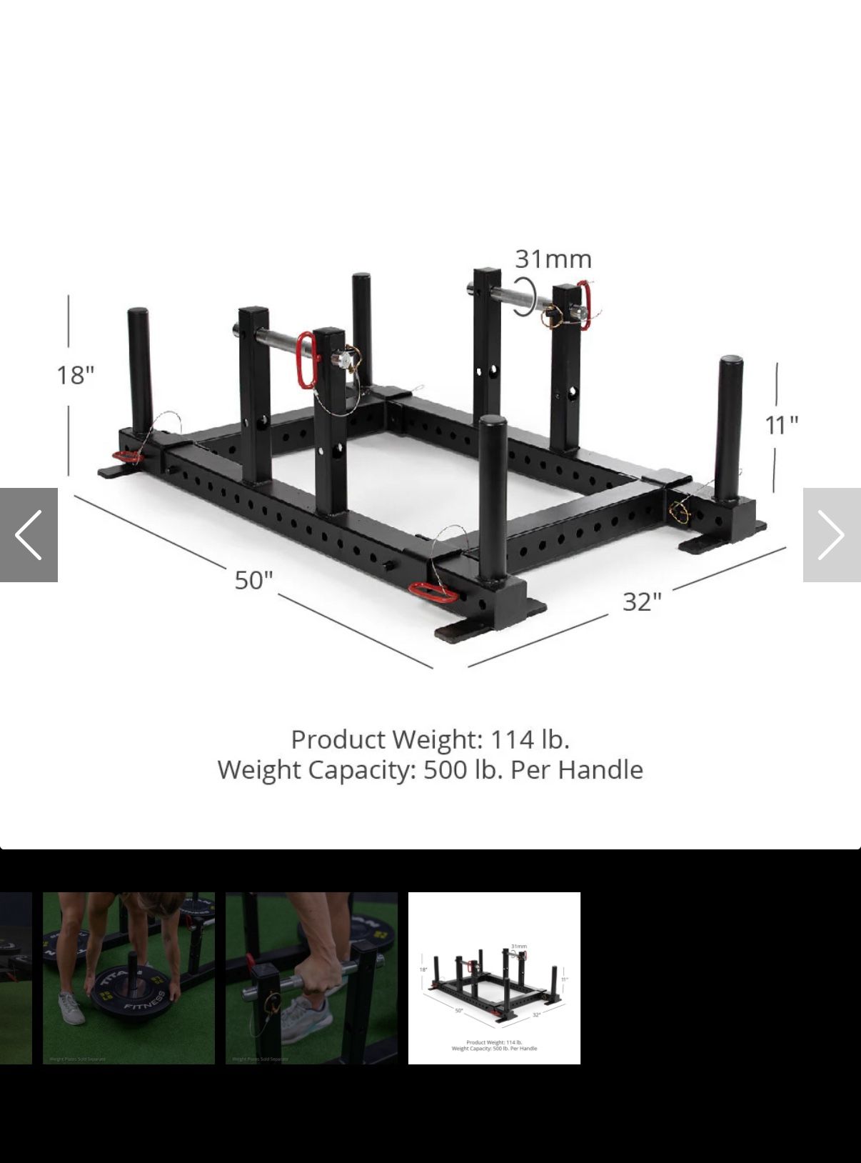 Titan Fitness Strongman Farmers Walk Handles - photo 5