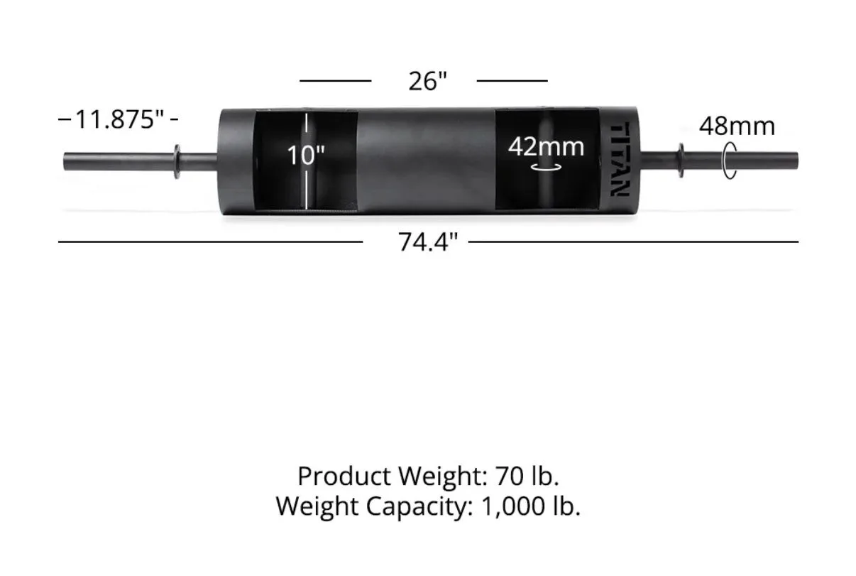🚨Brand New🚨 10” Titan Fitness Rackable Strongman Log Barbell image indicator(7)