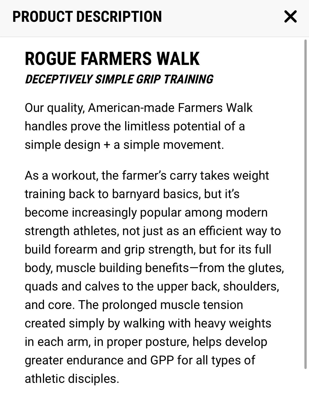 Rogue Fitness Strongman Farmers Walk Handles image indicator(7)