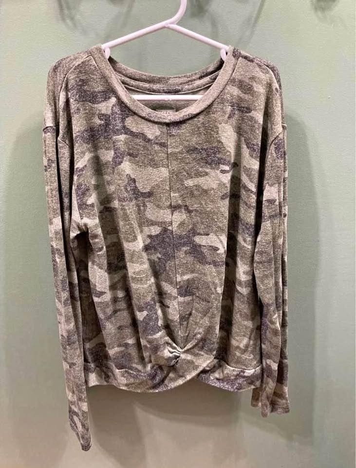 Girls Camo Long Sleeve Shirt (GAP) - Size xI (12)