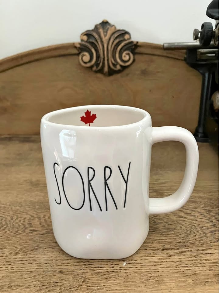Rae Dunn 2021 Canada Day Mug Sorry Red Leaf