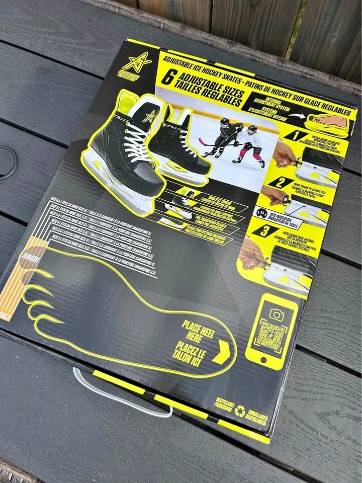 BRAND NEW — JUNIOR adjustable ice skates