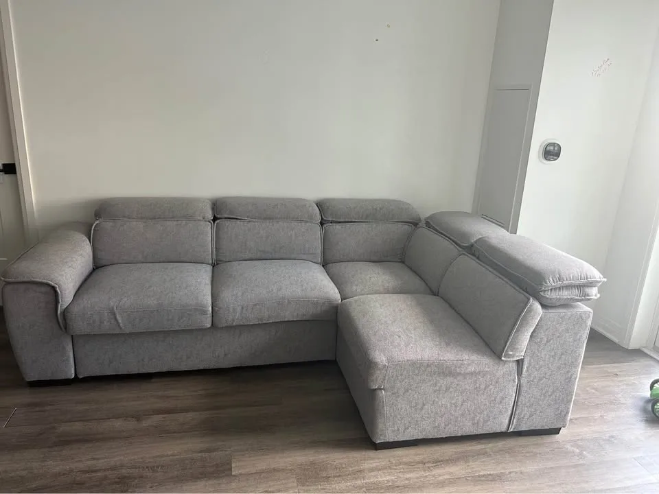 Sofa Cum Bed with folding Headrest and Ottoman image indicator(8)