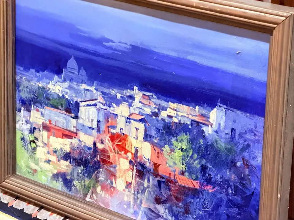 Vibrant Mediterranean Cityscape Painting image indicator(2)