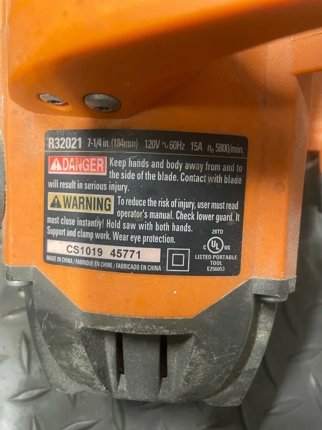 Ridgid Circular Saw R32021 - 15amp image indicator(3)