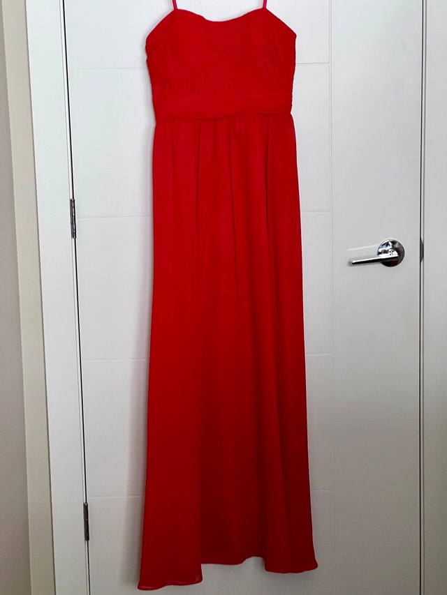 LAURA RED LONG DRESS NEW PETITE SIZE 4 - photo 5
