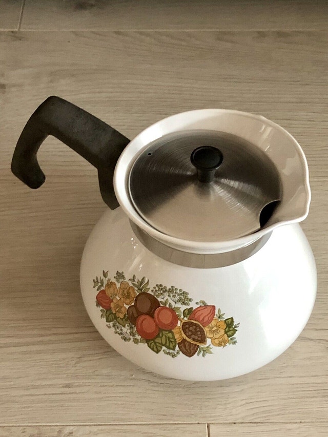 Vintage Corelle Corning Ware Teapot 1970s