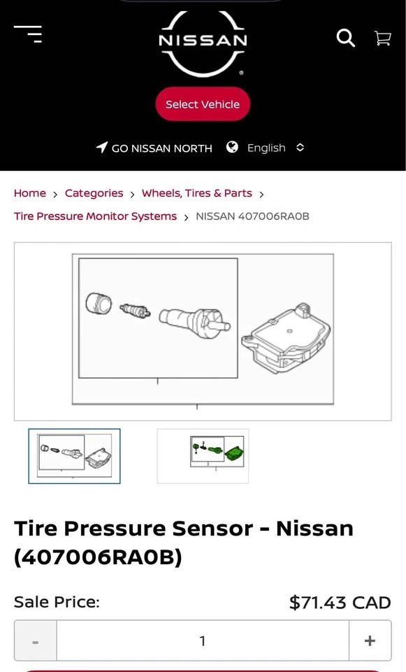 Nissan Rouge TPMS (Original)