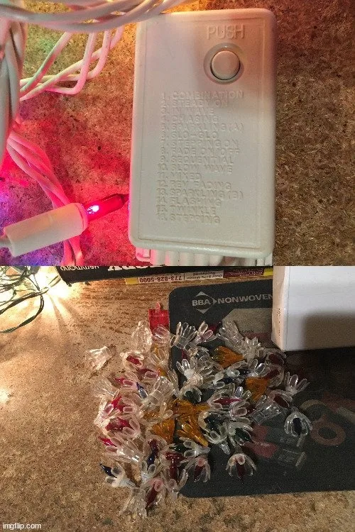 LOT OF 8 CHRISTMAS LIGHTS SETS STRING LIGHTS MULTI-COLOR & WHITE image indicator(10)