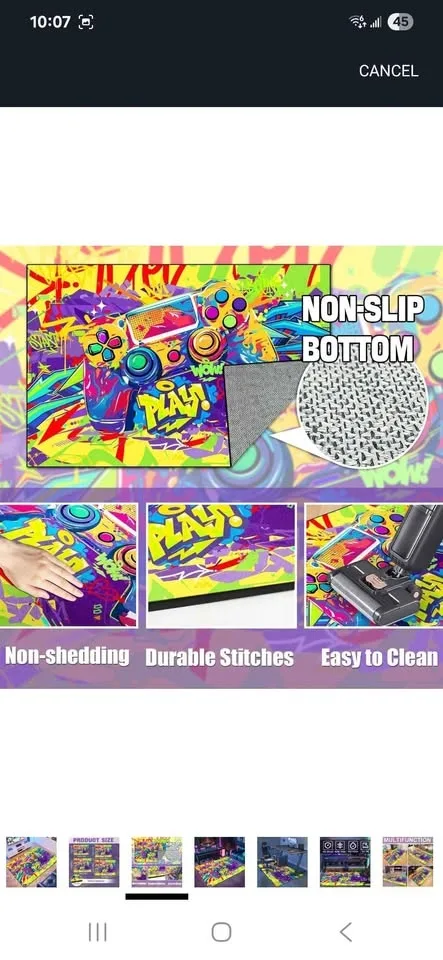 Colorful large Gaming Area Rug image indicator(4)