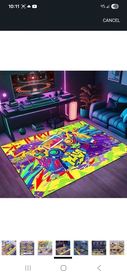 Colorful large Gaming Area Rug image indicator(5)