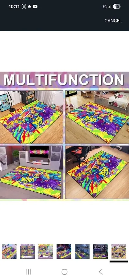 Colorful large Gaming Area Rug image indicator(8)