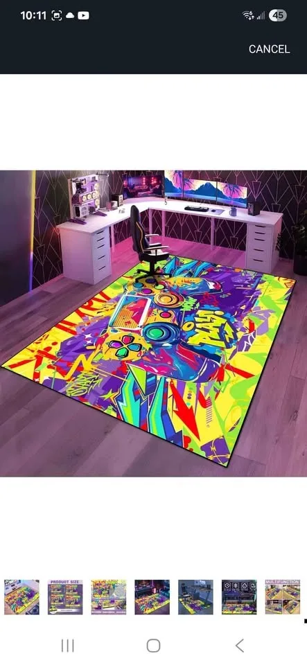 Colorful large Gaming Area Rug image indicator(9)