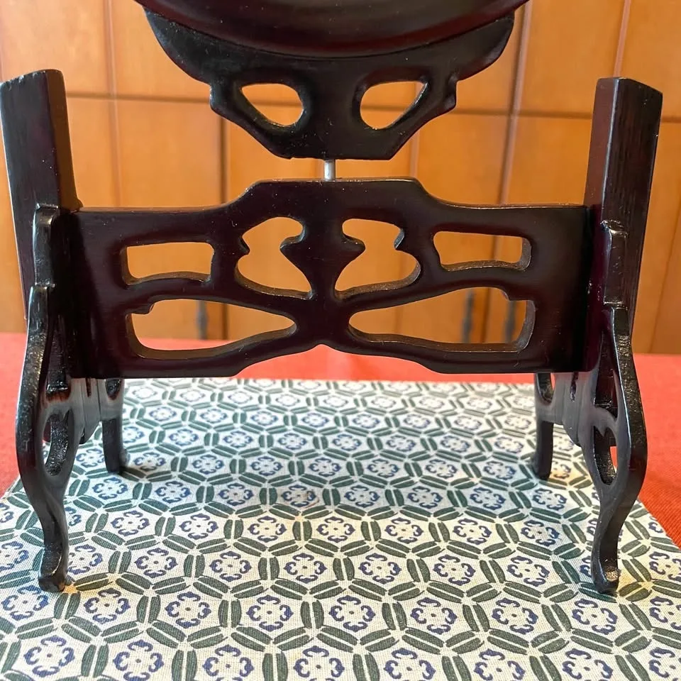 Vintage Oriental Bird Embroidery Art on Stand image indicator(4)