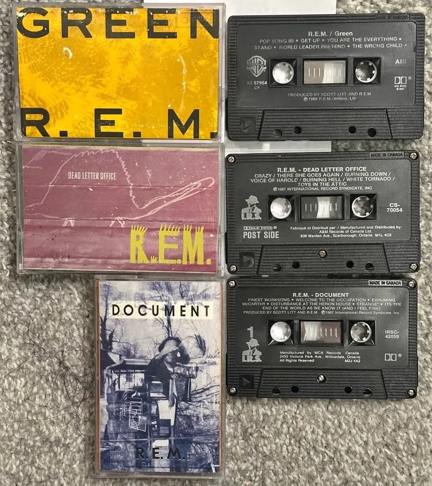 3 REM cassette tapes for $20 total